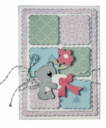 Joy! Crafts stanssi Teddy Bear with Flower