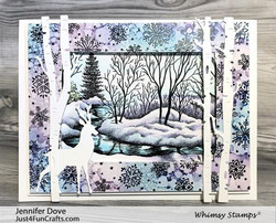 Whimsy Stamps Peaceful Stream -leimasin