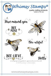 Whimsy Stamps Bee-utiful Bees -leimasin