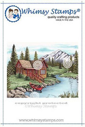 Whimsy Stamps Mountain Serenity -leimasin