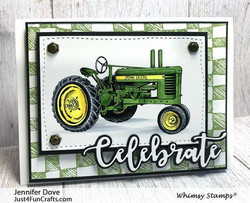 Whimsy Stamps Farm Tractor -leimasin