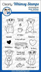Whimsy Stamps Adorable Otters -leimasinsetti