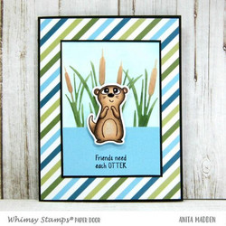 Whimsy Stamps Adorable Otters -leimasinsetti