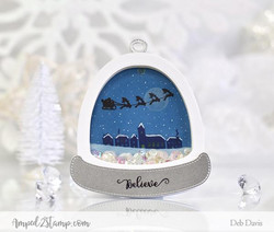 Whimsy Stamps Shaker Maker Glitter Globe -stanssisetti