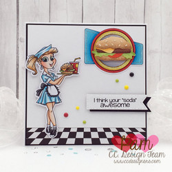 C.C.Designs leimasinsetti Car Hop Clara
