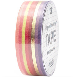 Paper Poetry Bullet Diary teippi Stripes, red