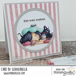 Stamping Bella Mochi Girl leimasin Under the Weather