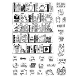 Hero Arts leimasinsetti Bookcase Peek-A-Boo