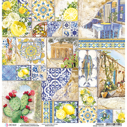 Ciao Bella Sicilia -skräppipaperi Maiolica