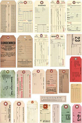 Tim Holtz Idea-Ology Salvaged Tags, 25 kpl