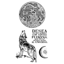 Stamperia leimasinsetti Cosmos Wolf