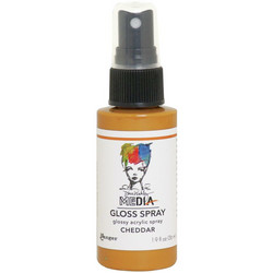 Dina Wakley Media Gloss Spray -suihke, sävy Cheddar, 56 ml
