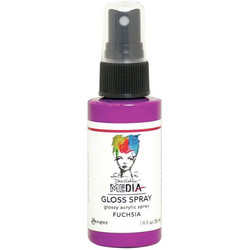 Dina Wakley Media Gloss Spray -suihke, sävy Fuchsia, 56 ml