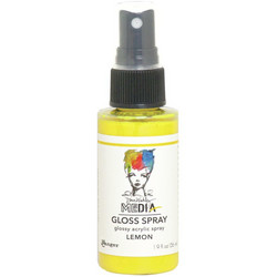 Dina Wakley Media Gloss Spray -suihke, sävy Lemon, 56 ml