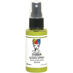 Dina Wakley Media Gloss Spray -suihke, sävy Olive, 56 ml