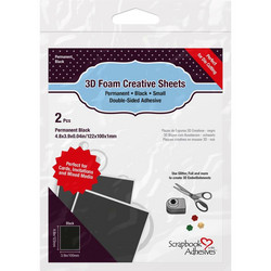 Scrapbook Adhesives kohotarra-arkki, 2 kpl, musta