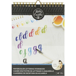 Kelly Creates Watercolor Brush Lettering Workbook  -harjoitusvihko, Script
