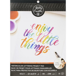 Kelly Creates Watercolor Brush Lettering Project Pad -paperipakkaus