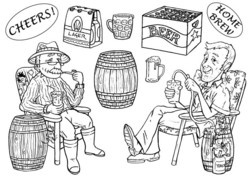 The Card Hut leimasinsetti Home Brew