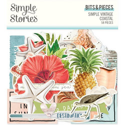 Simple Stories Vintage Coastal Bits Die-Cuts, leikekuvat