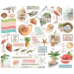 Simple Stories Vintage Coastal Bits Die-Cuts, leikekuvat