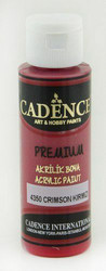 Cadence Premium Acrylic -akryylimaali, sävy Crimson Red, 70 ml