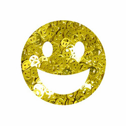 Aladine Izink Glitter -koristeet, Gold Smiley