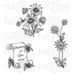 Heartfelt Creations Wild Aster Scroll & Cluster -leimasinsetti
