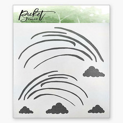Picket Fence sapluuna Funky Rainbow