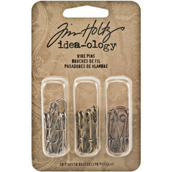 Tim Holtz Idea-Ology Metal Wire Pins, 18 kpl