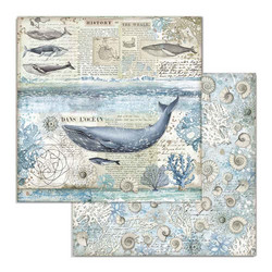 Stamperia Arctic Antarctic skräppipaperi Whale