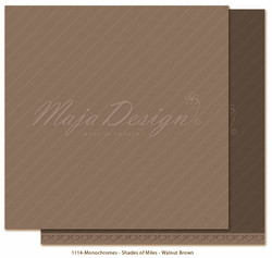 Maja Design Monochromes - Shades of Miles  skräppipaperi Walnut Brown