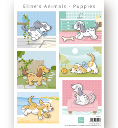 Marianne Design korttikuvat Eline's Animal Puppies