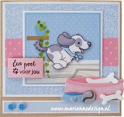 Marianne Design korttikuvat Eline's Animal Puppies
