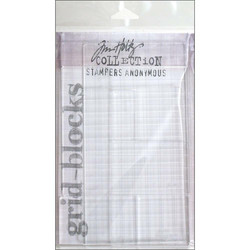 Tim Holtz Acrylic Stamping Grid Blocks, akryylipohjat leimailuun