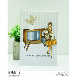 Stamping Bella Edgar And Molly, Vintage Tv Set -leimasinsetti