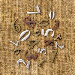 Finnabair Vintage Trinkets -metallikoristeet Mini Numbers