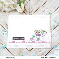 Whimsy Stamps Fish and Mice Border -stanssisetti