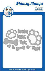 Whimsy Stamps Puppy Paws -stanssisetti