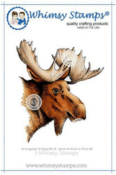 Whimsy Stamps Moose Head -leimasin