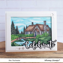 Whimsy Stamps Stone House -leimasin