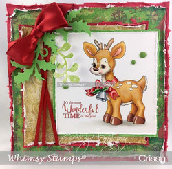 Whimsy Stamps Christmas Deer -leimasin