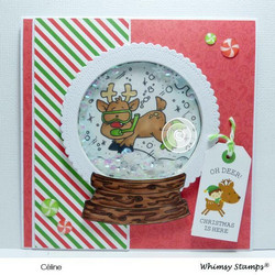 Whimsy Stamps Scuba Deer -leimasin