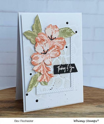 Whimsy Stamps Layered Peruvian Lily -leimasinsetti