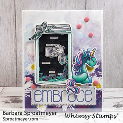 Whimsy Stamps Atlas Jar -leimasinsetti
