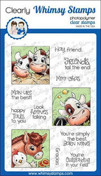 Whimsy Stamps Barnyard Squares -leimasinsetti