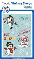 Whimsy Stamps Winter Wonderland Snowmen -leimasinsetti