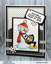 Whimsy Stamps Frosty Hugs -leimasinsetti