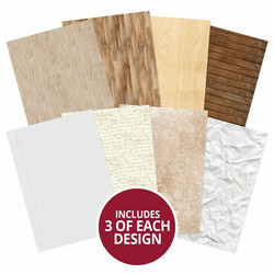 Hunkydory kartonkipakkaus Paper & Woods, A4, 24 arkkia, 350 gsm