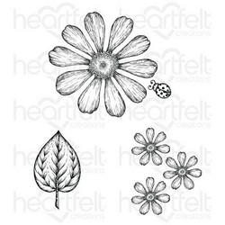 Heartfelt Creations Large Garden Zinnia -leimasin